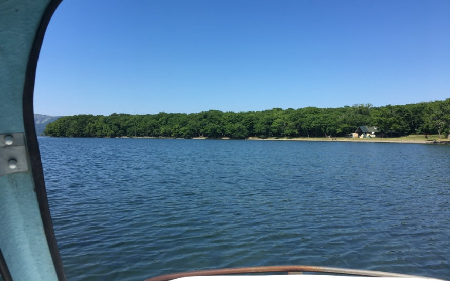 屈斜路湖砂湯風景