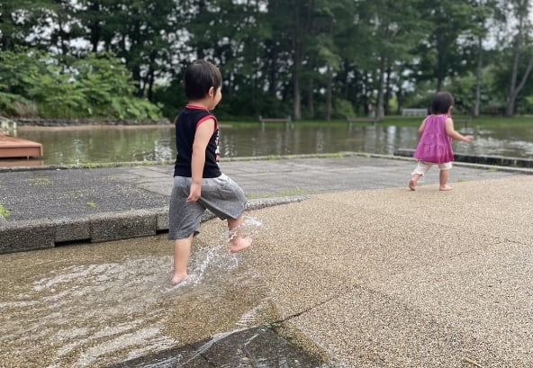 十勝エコロジーパークで遊ぶ子供